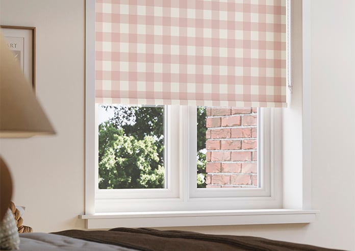 Gingham, Rosies Pink - Twist&Fit Roller Blind - Image 5